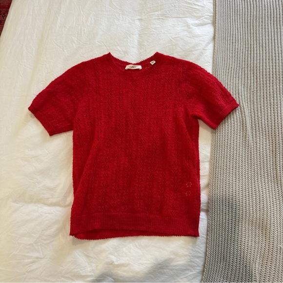 Doen Monica Sweater ~ Cherry Red - Picture 2 of 7